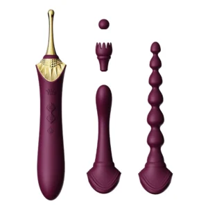 ZALO Bess 2 Velvet Purple Intimate Massager with Attachments, Heating