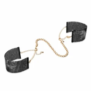 Bijoux Indiscrets Desir Metallique Black - Versatile Metal Chain Bracelet Cuffs