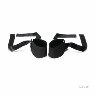LELO Etherea Silk Cuffs Black - Luxurious Restraint with Suede & Silk Finish