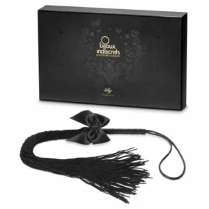 Bijoux Indiscrets Lilly Soft Fringe Whip - Elegant Faux Leather, Black