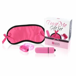 LoversPremium Tease Me Pink Set - Blindfold & Vibrating Accessories