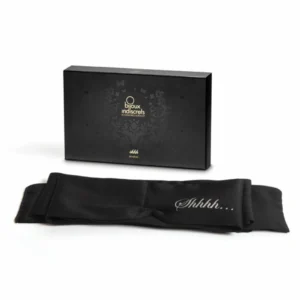 Bijoux Indiscrets Shhh Soft Satin Blindfold Black Adjustable Strap