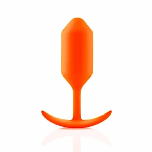 b-Vibe Snug Plug 3 Orange Weighted Silicone Anal Trainer 180g 3.6×12.7cm