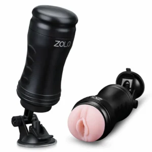 Zolo Solo Flesh Intimate Machine with Suction Mount, Ergonomic Grip