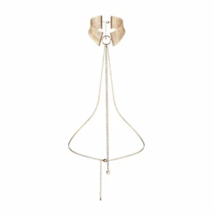 Bijoux Indiscrets Desir Metallique Gold Mesh Adjustable Collar