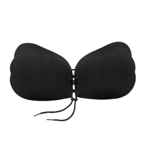 Bye Bra Lace-It Bra D Cup Black Invisible Adjustable Support