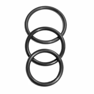 S&M Nitrile Rings Set 3-Pack - Adjustable Intimate Accessory, Black