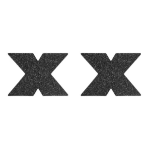 Bijoux Indiscrets Flash Cross Black Body Art Stickers - Reusable, Silicone