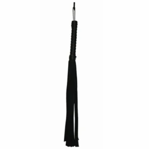 S&M Black Faux Leather Flogger 61cm Comfortable Grip Handle