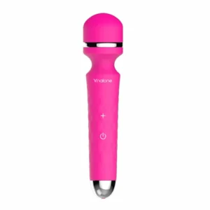 Nalone Rock Wand Massager - Rechargeable Silicone, 7 Modes, Black