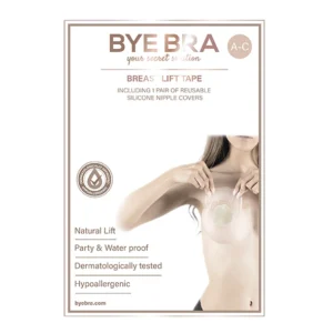 Bye Bra Breast Lift Tape & Silicone Covers A-C Nude 4 Pairs