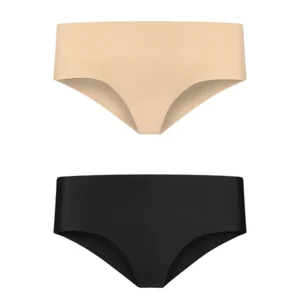 Bye Bra Invisible Hipster L 2-Pack Nude & Black Seamless Comfort