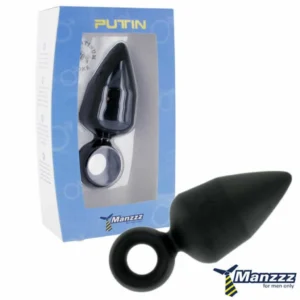 ManzzzToys Putin Black Large Silicone Plug 12cm Waterproof - Black