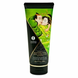 Shunga Massage Cream Pear & Exotic Green Tea 200ml - Silky Edible Formula