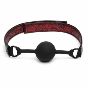 Fifty Shades of Grey Sweet Anticipation Adjustable Silicone Ball Gag Black/Red