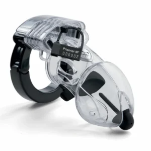 Mystim Pubic Enemy No 2 Transparent Chastity System with E-Stim, Adjustable