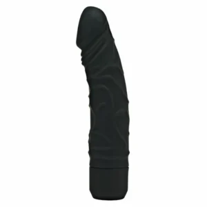 EasyToys Classic Black Silicone Vibrator 19.3cm Waterproof Multi-Speed