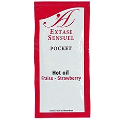 Extase Sensual Strawberry Warming Massage Oil with Pheromones 10ml