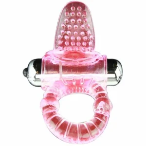 Baile Sweet Abs Pink Vibrating Intimate Ring 10 Modes Flexible 4.6cm