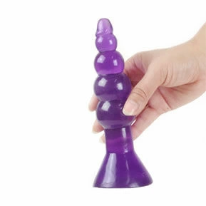 Baile Gelatina Series Intimate Plug 17cm alyvinė su siurbimo pagrindu