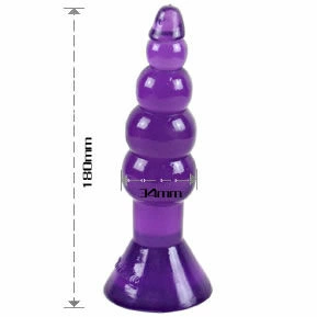 Baile Gelatina Series Intimate Plug 17cm alyvinė su siurbimo pagrindu