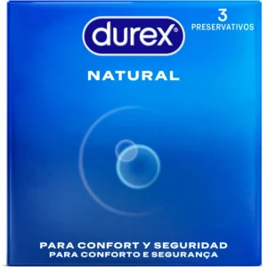 Durex Natural Classic Easy-On latekso prezervatyvai 3 pak., 56 mm