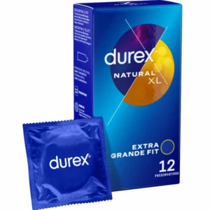 Durex Natural XL 12-Pack - Extra Large Comfortable Latex System