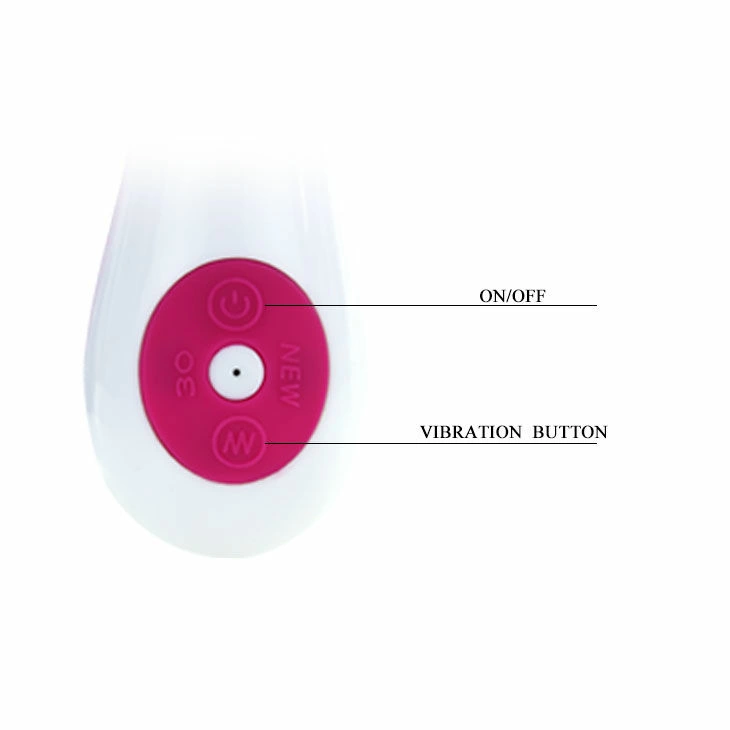 Pretty Love Daniel Vibrator Lilac-White 30 Modes Silicone 19.5 cm