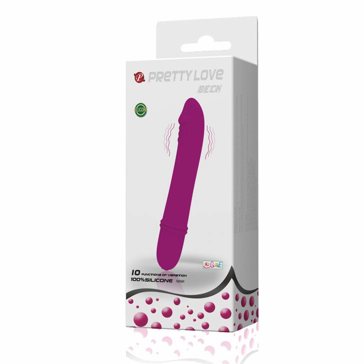 Pretty Love Beck Mini Massager Lilac 10-Function, 12.5cm Silicone