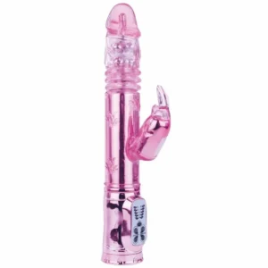 Baile Throbbing Bunny Pink Rotating Intimate Machine USB 29cm