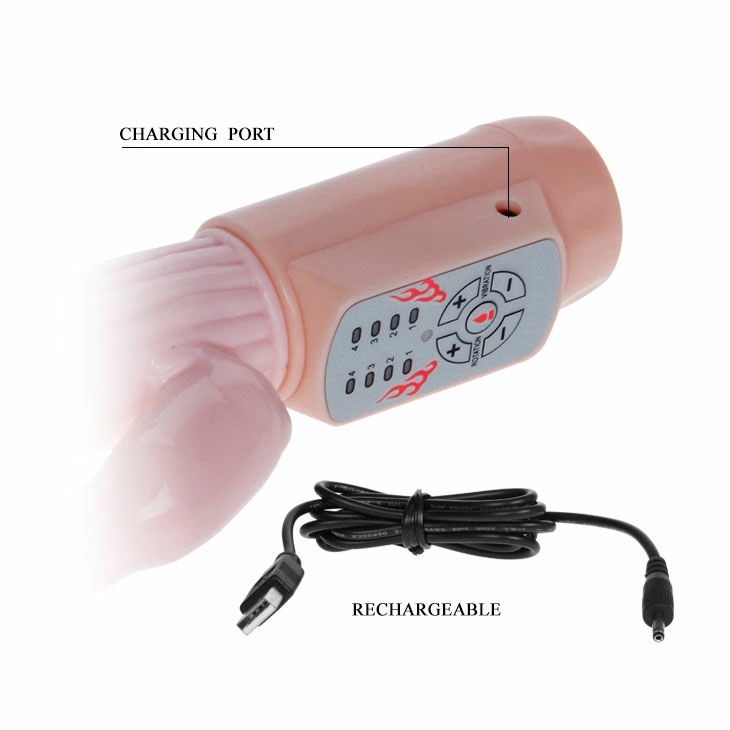 Baile Fire Bunny Rotator Intimate Machine with Heating System 220mm Pink