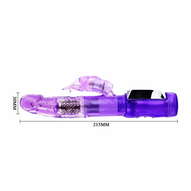 Baile US Rabbit Passion Baron Multi-Function Intimate Machine 23cm Purple