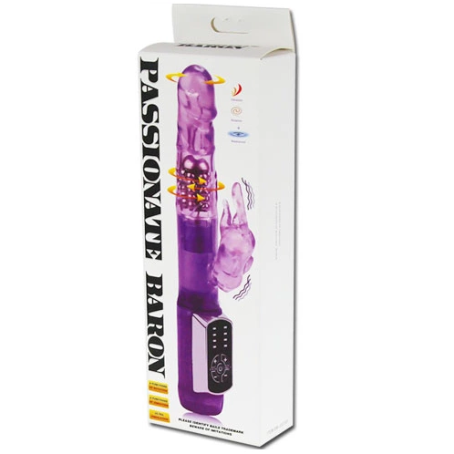 Baile US Rabbit Passion Baron Multi-Function Intimate Machine 23cm Purple
