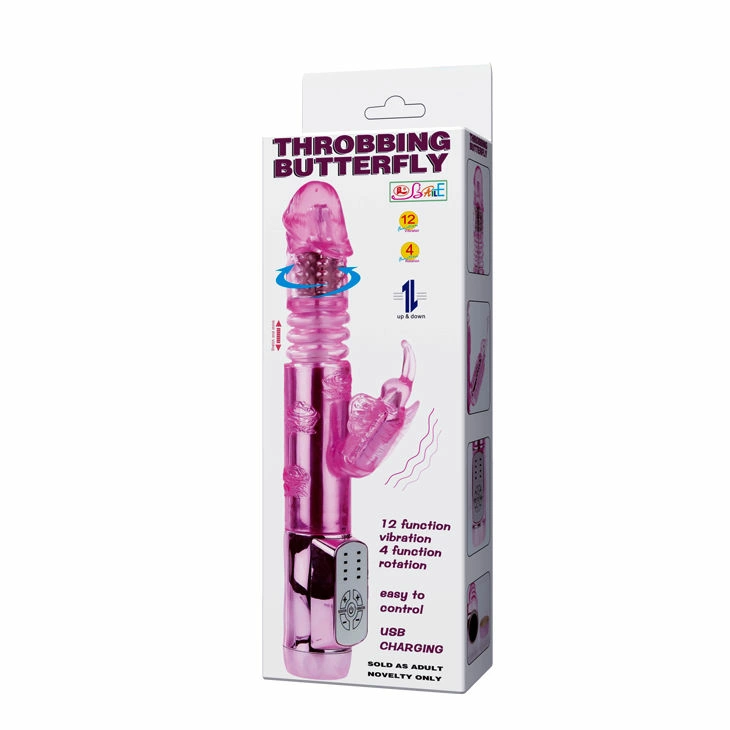 Baile US Rabbit Throbbing Butterfly - Dual Action Intimate Device, Purple