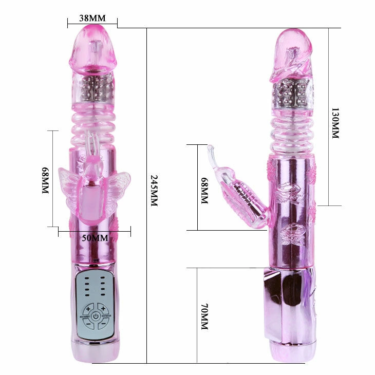 Baile US Rabbit Throbbing Butterfly - Dual Action Intimate Device, Purple