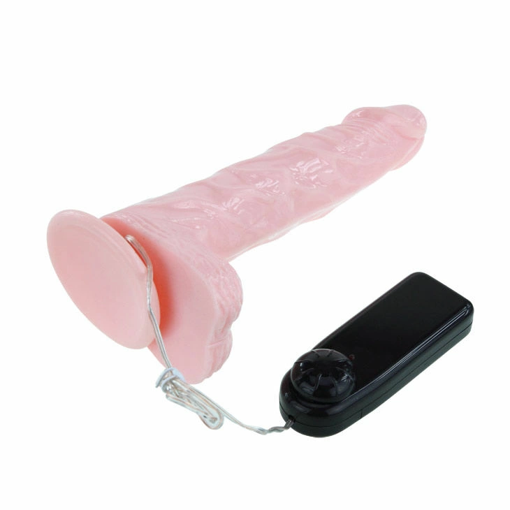 Baile Super Vibro Dong V Intimate Machine with Suction, 20.5 cm, Beige
