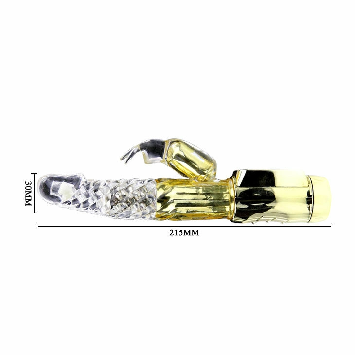 Baile US Rabbit Gold Prince Intimate Rotating Device, Gold, 23 cm