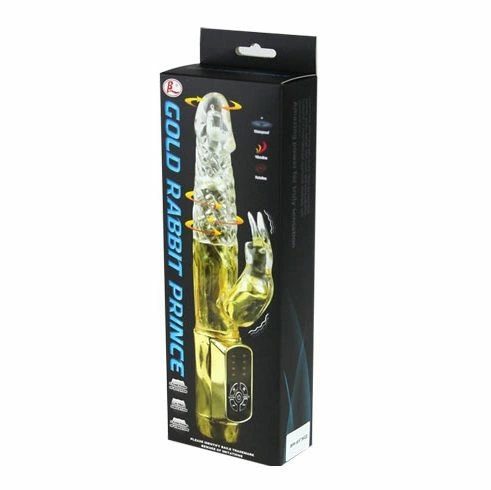 Baile US Rabbit Gold Prince Intimate Rotating Device, Gold, 23 cm