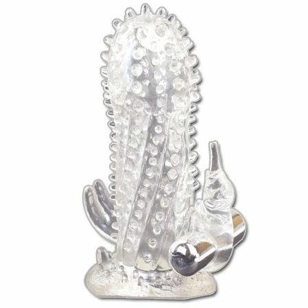 Baile Brave Man Rabbit Extension Sleeve with Vibrating Stimulator 18cm