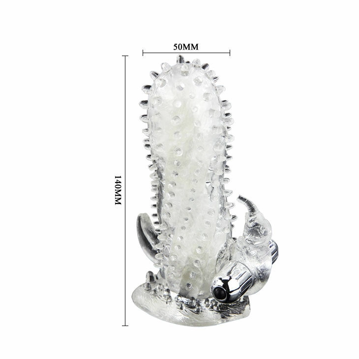Baile Brave Man Rabbit Extension Sleeve with Vibrating Stimulator 18cm