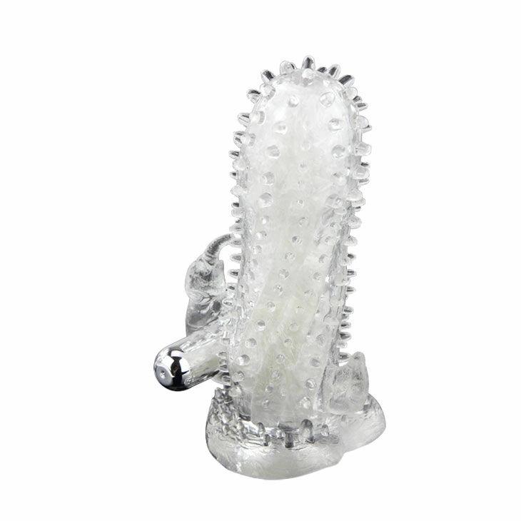 Baile Brave Man Rabbit Extension Sleeve with Vibrating Stimulator 18cm