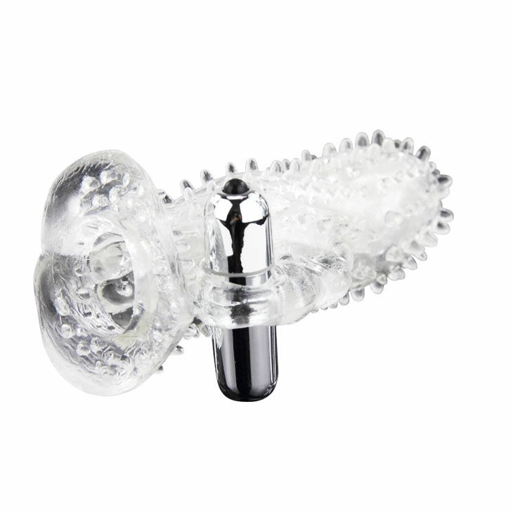 Baile Brave Man Rabbit Extension Sleeve with Vibrating Stimulator 18cm