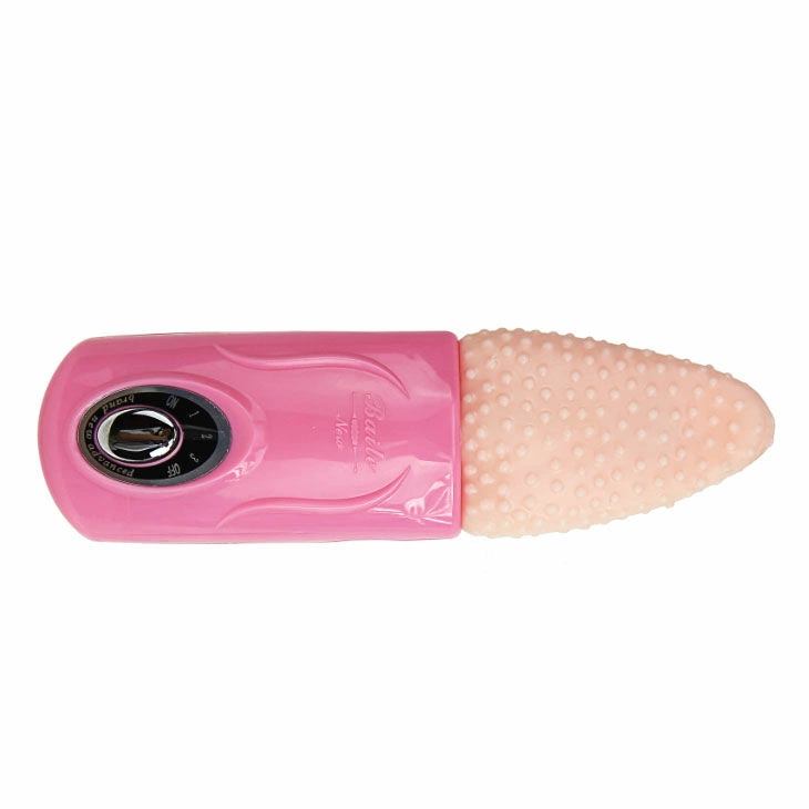Baile Tongue Massager 3V Flexible Silicone Multi-Speed Pink