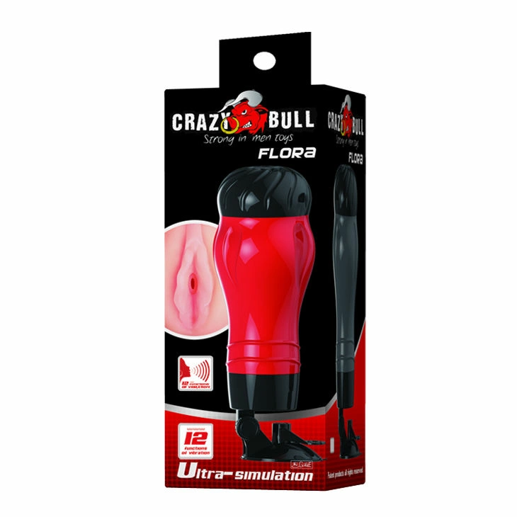 „Crazy Bull Flora“ intymus aparatas su balsu ir 12 režimų vibracija, 28 cm