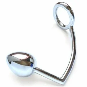 Metal Hard Stainless Steel Ring with 50mm Anal Ball Attachment, 50mm Diameter