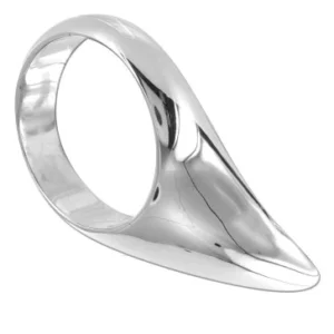 METAL HARD Steel Teardrop Ring 45mm - Hypoallergenic Intimate Accessory
