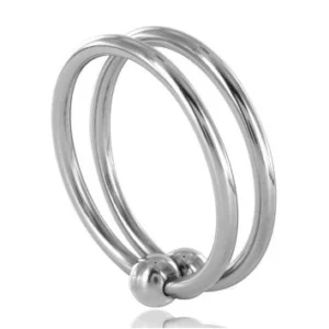 METAL HARD Double Steel Glans Ring 28mm Anatomical Design