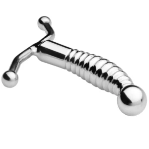Metalinis kieto plieno Pro prostatos masažuoklis Ergonomiškas nerūdijantis plienas 12,7 cm