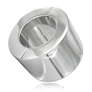 METAL HARD Stainless Steel 40mm Anatomical Testicle Ring with Fixing System