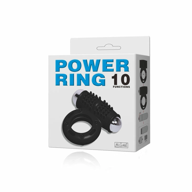 Baile Power Ring Intimate Stimulation System 10-Mode Black TPR